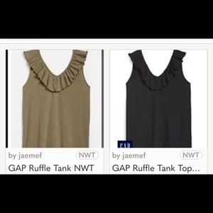 GAP 2 Ruffle Sleeveless Tops NWT
